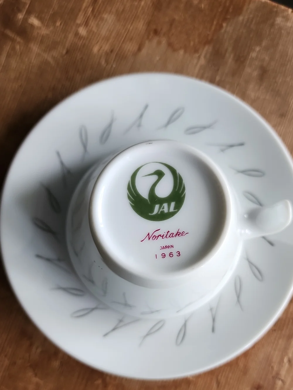 VINTAGE NORITAKE JAPAN AIRLINES (JAL) CUP & SAUCER